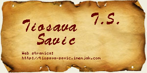 Tiosava Savić vizit kartica
